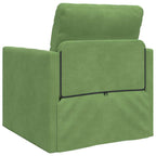 Floor Sofa Bed with Cushion Light green 74 x 77 x 81 cm Velvet