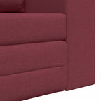 Sofa Bed Wine red 148 x 71 x 83 cm Fabric