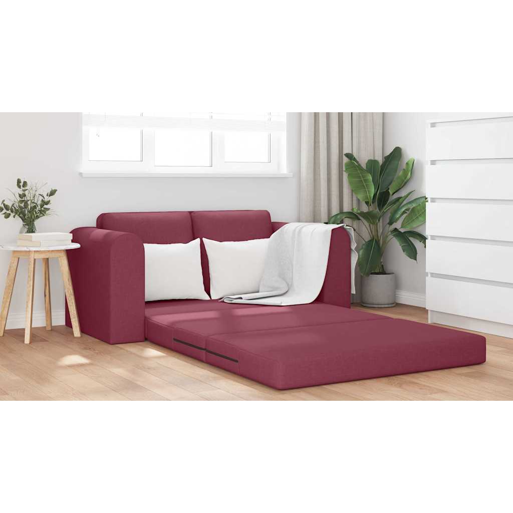 Sofa Bed Wine red 148 x 71 x 83 cm Fabric
