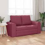Sofa Bed Wine red 148 x 71 x 83 cm Fabric