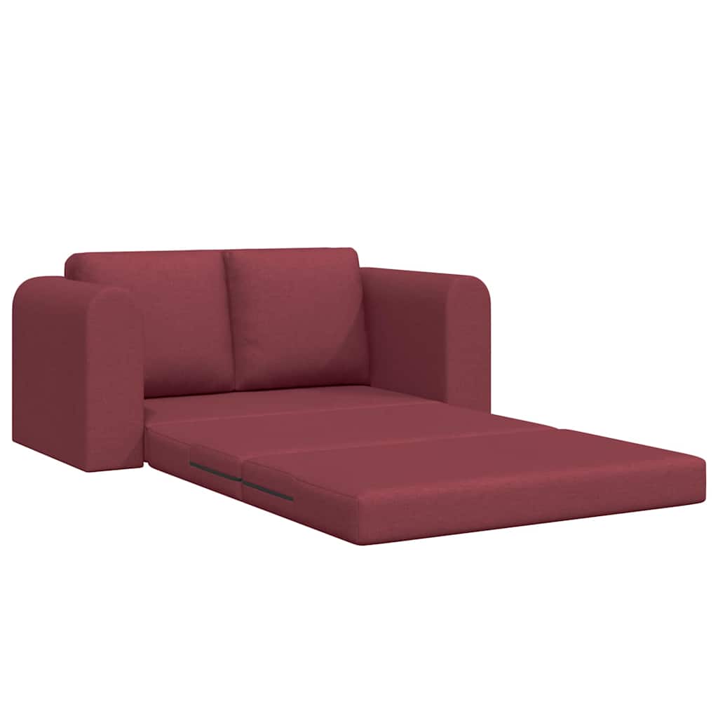 Sofa Bed Wine red 148 x 71 x 83 cm Fabric
