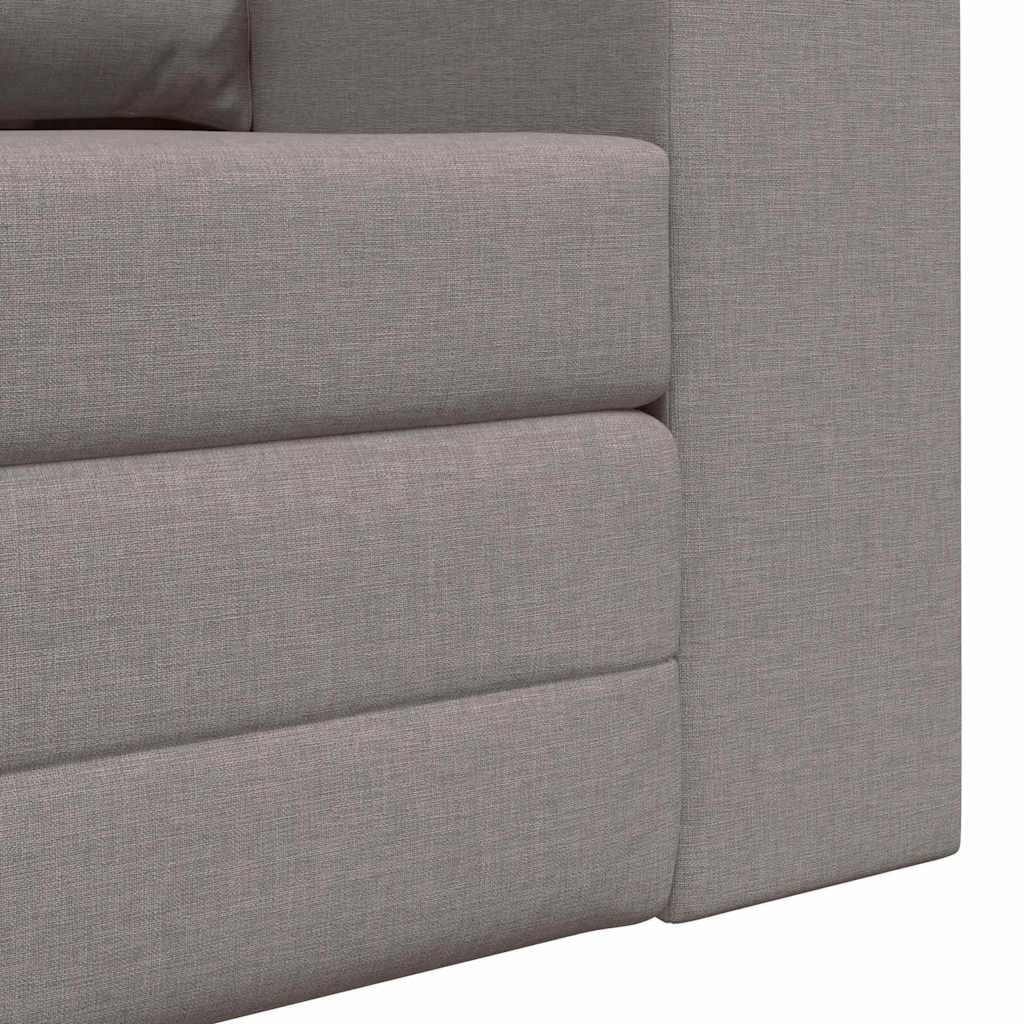 Sofa Bed Taupe 148 x 71 x 83 cm Fabric