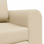 Sofa Bed Cream 148 x 71 x 83 cm Fabric