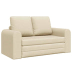 Sofa Bed Cream 148 x 71 x 83 cm Fabric