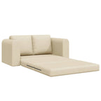Sofa Bed Cream 148 x 71 x 83 cm Fabric