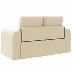Sofa Bed Cream 148 x 71 x 83 cm Fabric