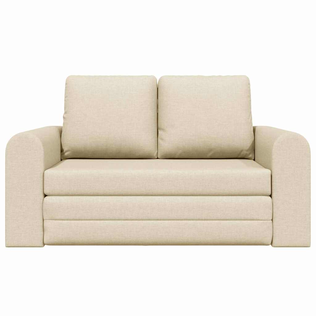 Sofa Bed Cream 148 x 71 x 83 cm Fabric
