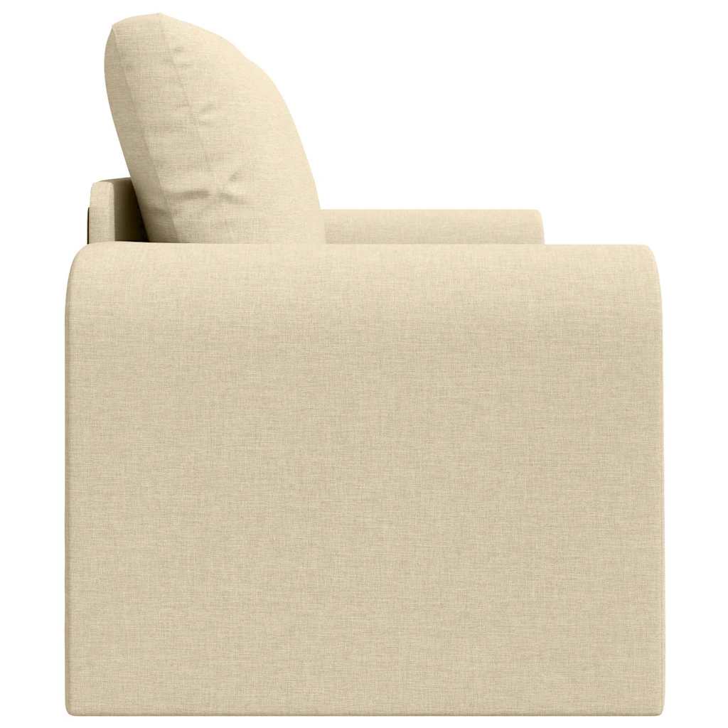 Sofa Bed Cream 148 x 71 x 83 cm Fabric