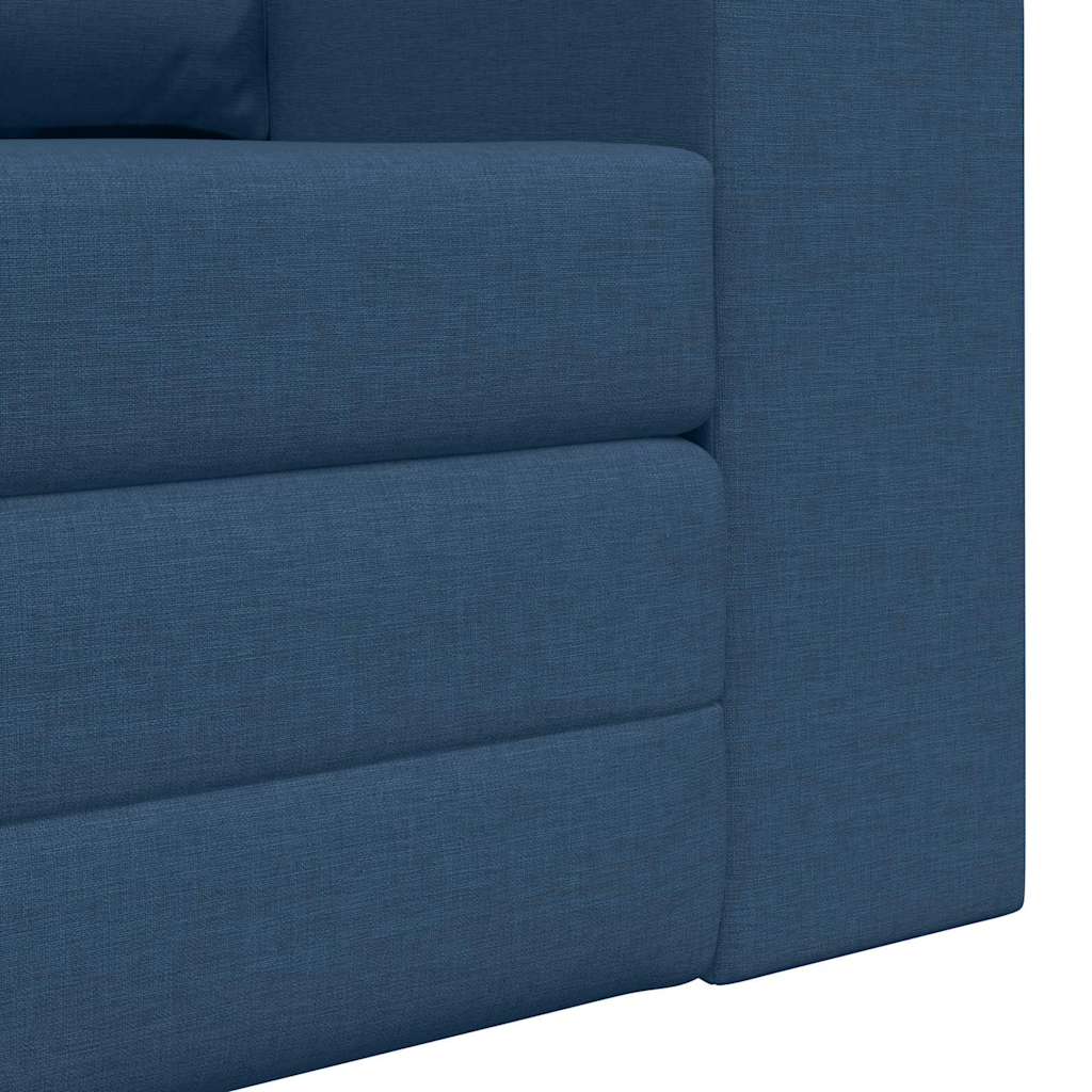 Sofa Bed Blue 148 x 71 x 83 cm Fabric