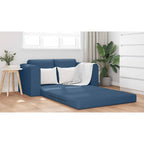 Sofa Bed Blue 148 x 71 x 83 cm Fabric