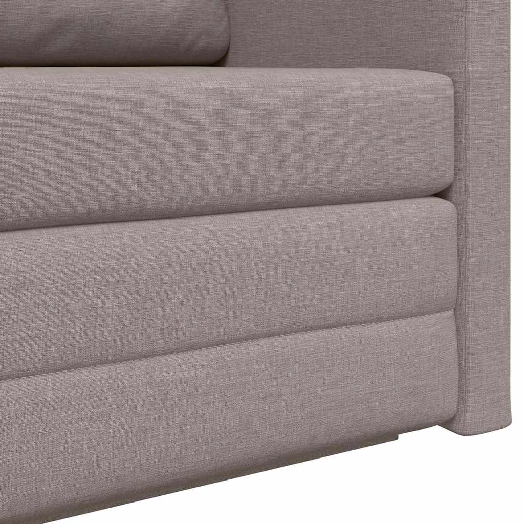 Sofa Bed Taupe 124 x 71 x 78 cm Fabric