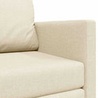 Sofa Bed Cream 124 x 71 x 78 cm Fabric