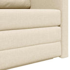 Sofa Bed Cream 124 x 71 x 78 cm Fabric