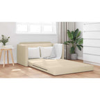 Sofa Bed Cream 124 x 71 x 78 cm Fabric