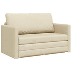 Sofa Bed Cream 124 x 71 x 78 cm Fabric