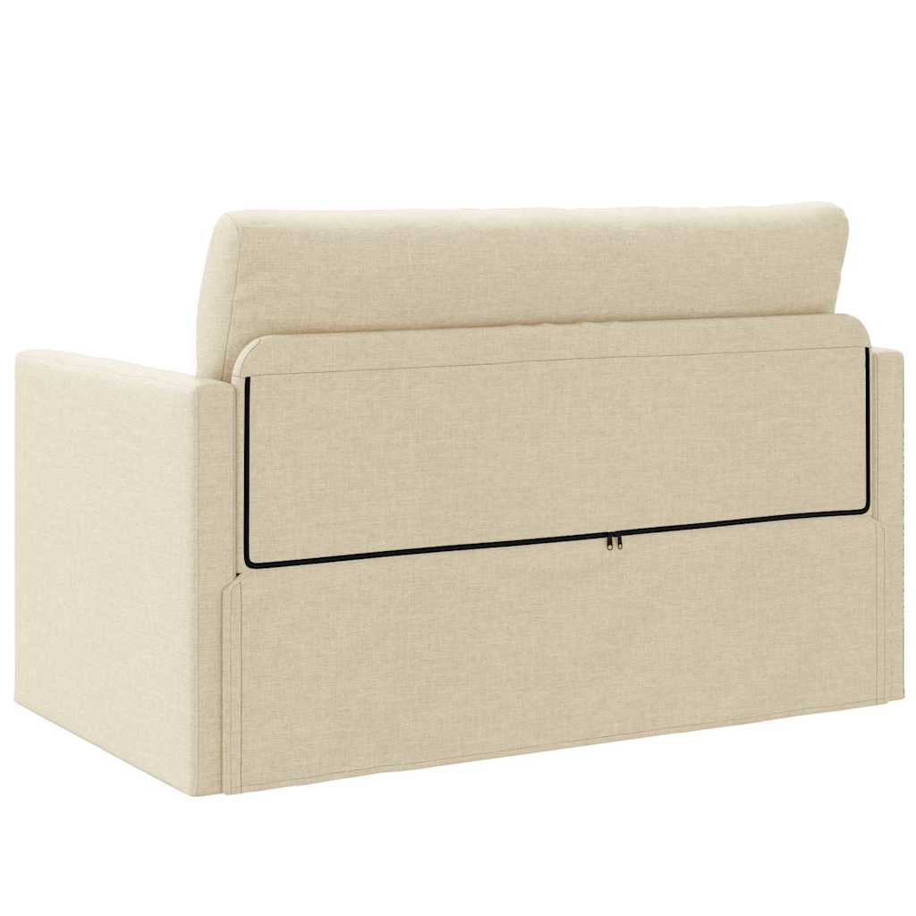 Sofa Bed Cream 124 x 71 x 78 cm Fabric