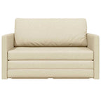 Sofa Bed Cream 124 x 71 x 78 cm Fabric