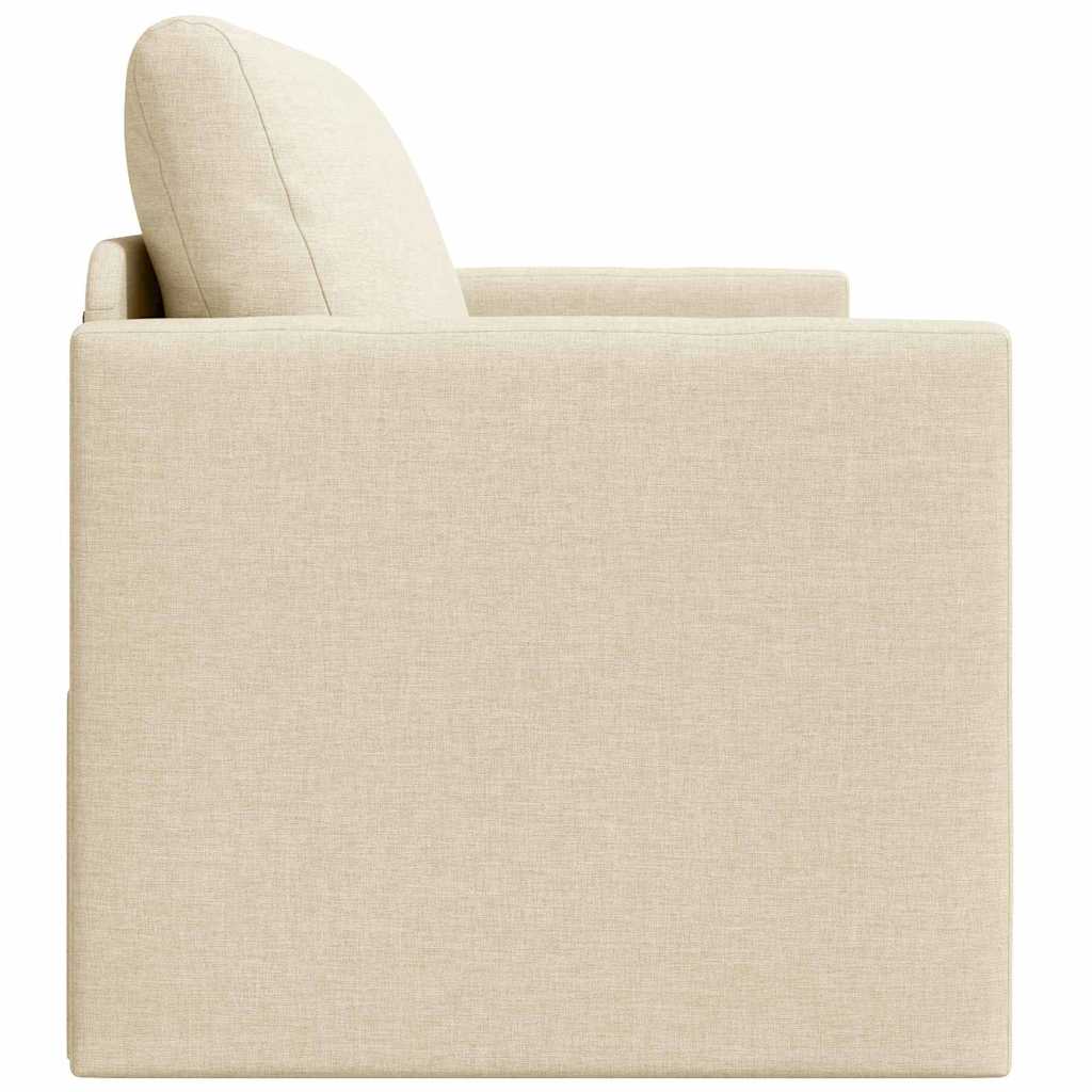 Sofa Bed Cream 124 x 71 x 78 cm Fabric