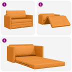 Sofa Bed Dark yellow 124 x 71 x 78 cm Fabric