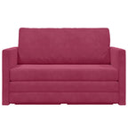 Sofa Bed Wine red 124 x 204 x 61 cm Velvet