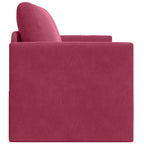 Sofa Bed Wine red 124 x 204 x 61 cm Velvet