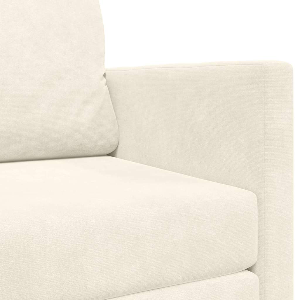 Sofa Bed Cream 124 x 204 x 61 cm Velvet