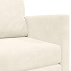Sofa Bed Cream 124 x 204 x 61 cm Velvet