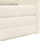 Sofa Bed Cream 124 x 204 x 61 cm Velvet