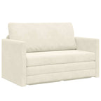 Sofa Bed Cream 124 x 204 x 61 cm Velvet