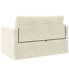 Sofa Bed Cream 124 x 204 x 61 cm Velvet