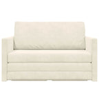 Sofa Bed Cream 124 x 204 x 61 cm Velvet