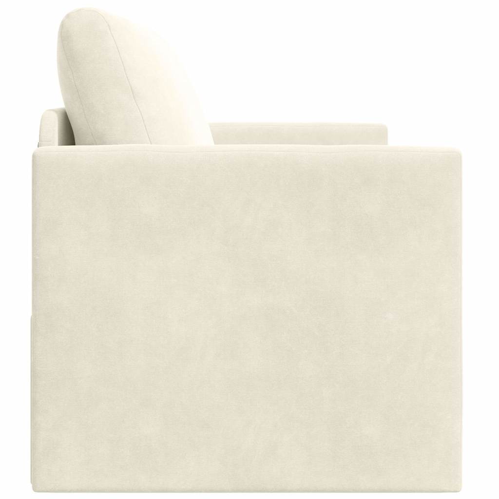 Sofa Bed Cream 124 x 204 x 61 cm Velvet
