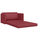 Sofa Bed Wine red 124 x 71 x 78 cm Artificial Leather