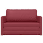 Sofa Bed Wine red 124 x 71 x 78 cm Artificial Leather