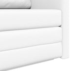 Sofa Bed White 124 x 71 x 78 cm Artificial Leather