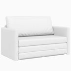 Sofa Bed White 124 x 71 x 78 cm Artificial Leather