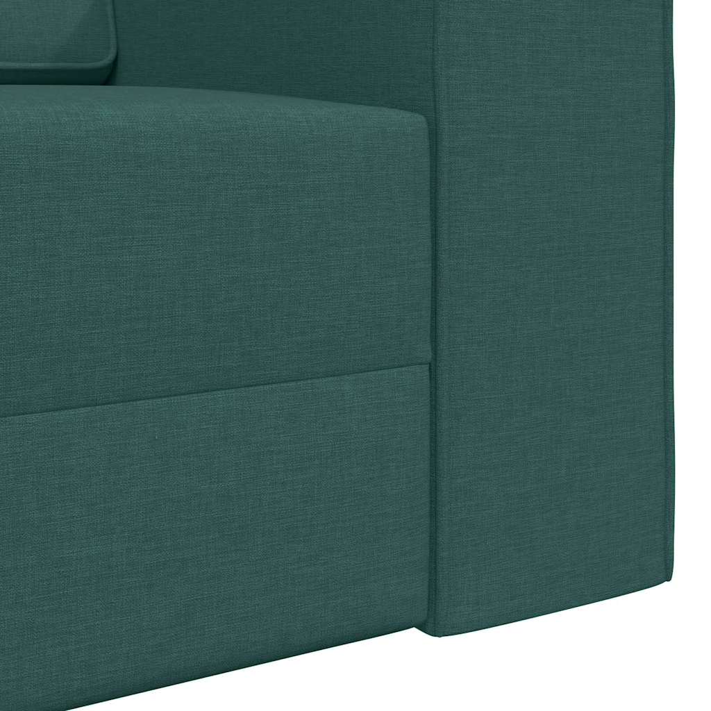 Floor Sofa Bed Dark green 245 x 78 x 77 cm Fabric