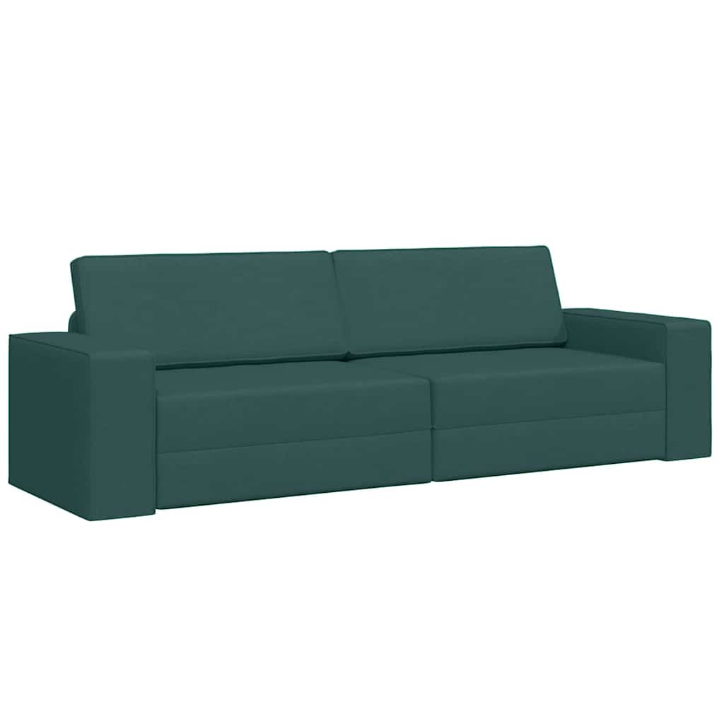 Floor Sofa Bed Dark green 245 x 78 x 77 cm Fabric