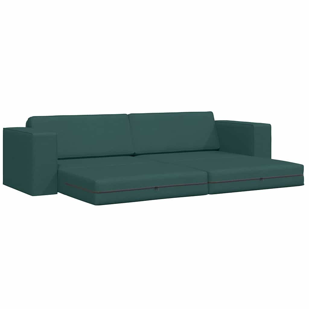 Floor Sofa Bed Dark green 245 x 78 x 77 cm Fabric