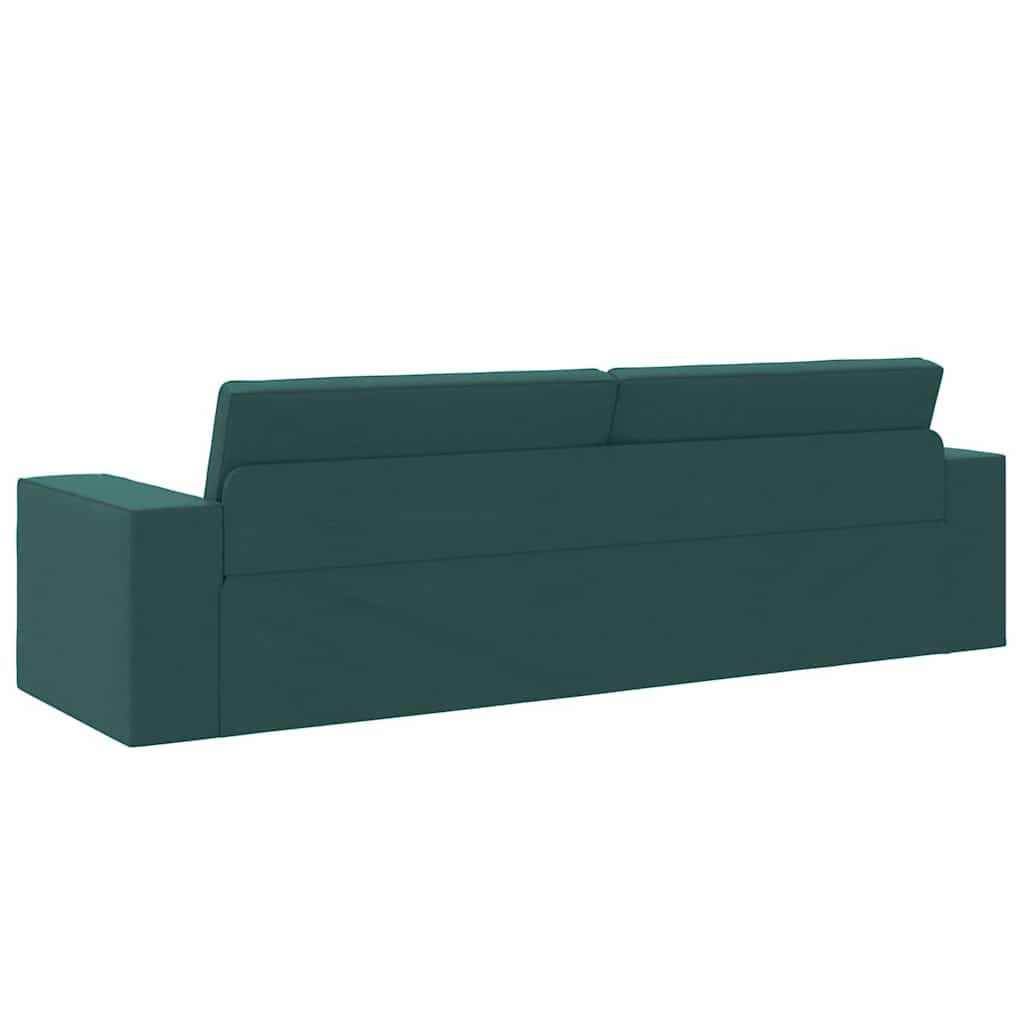Floor Sofa Bed Dark green 245 x 78 x 77 cm Fabric