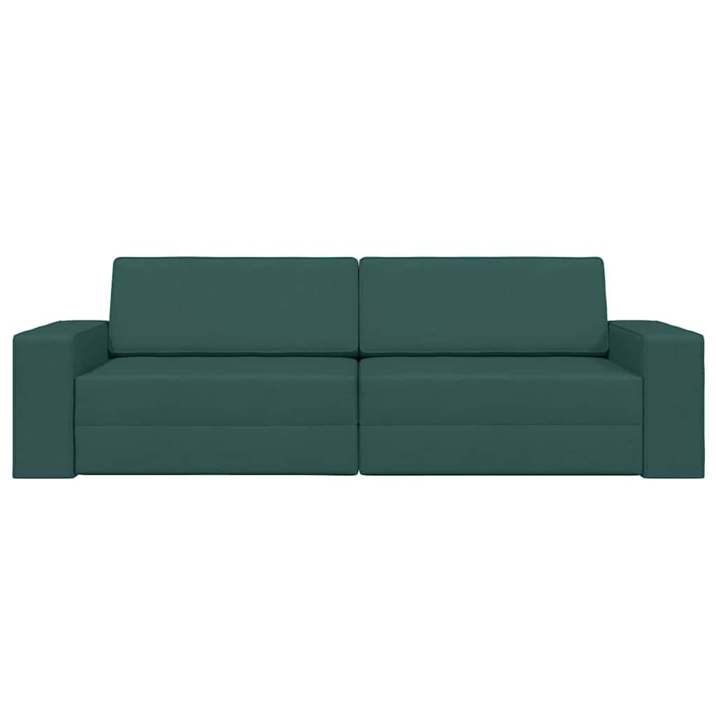Floor Sofa Bed Dark green 245 x 78 x 77 cm Fabric