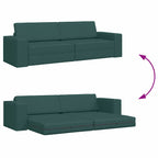 Floor Sofa Bed Dark green 245 x 78 x 77 cm Fabric