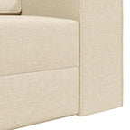 Floor Sofa Bed Cream 245 x 78 x 77 cm Fabric