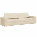 Floor Sofa Bed Cream 245 x 78 x 77 cm Fabric