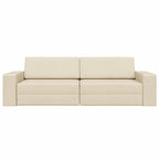 Floor Sofa Bed Cream 245 x 78 x 77 cm Fabric