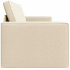 Floor Sofa Bed Cream 245 x 78 x 77 cm Fabric