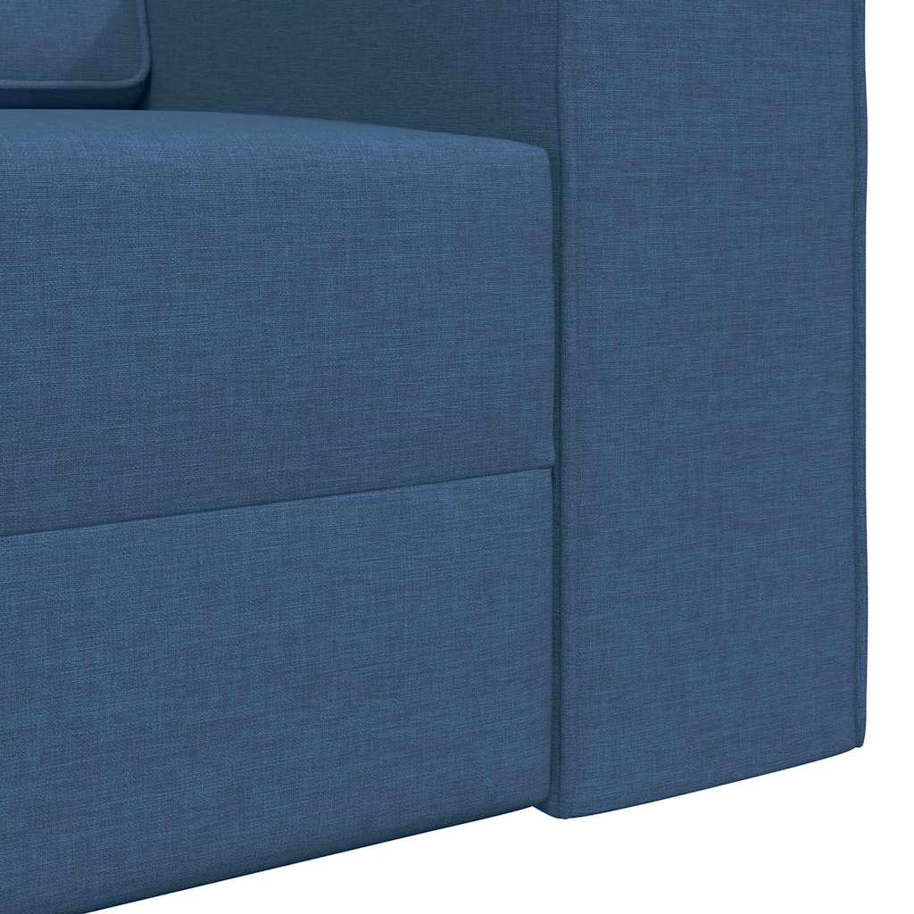 Floor Sofa Bed Navy Blue 245 x 78 x 77 cm Fabric