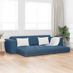 Floor Sofa Bed Navy Blue 245 x 78 x 77 cm Fabric