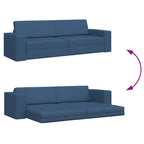 Floor Sofa Bed Navy Blue 245 x 78 x 77 cm Fabric
