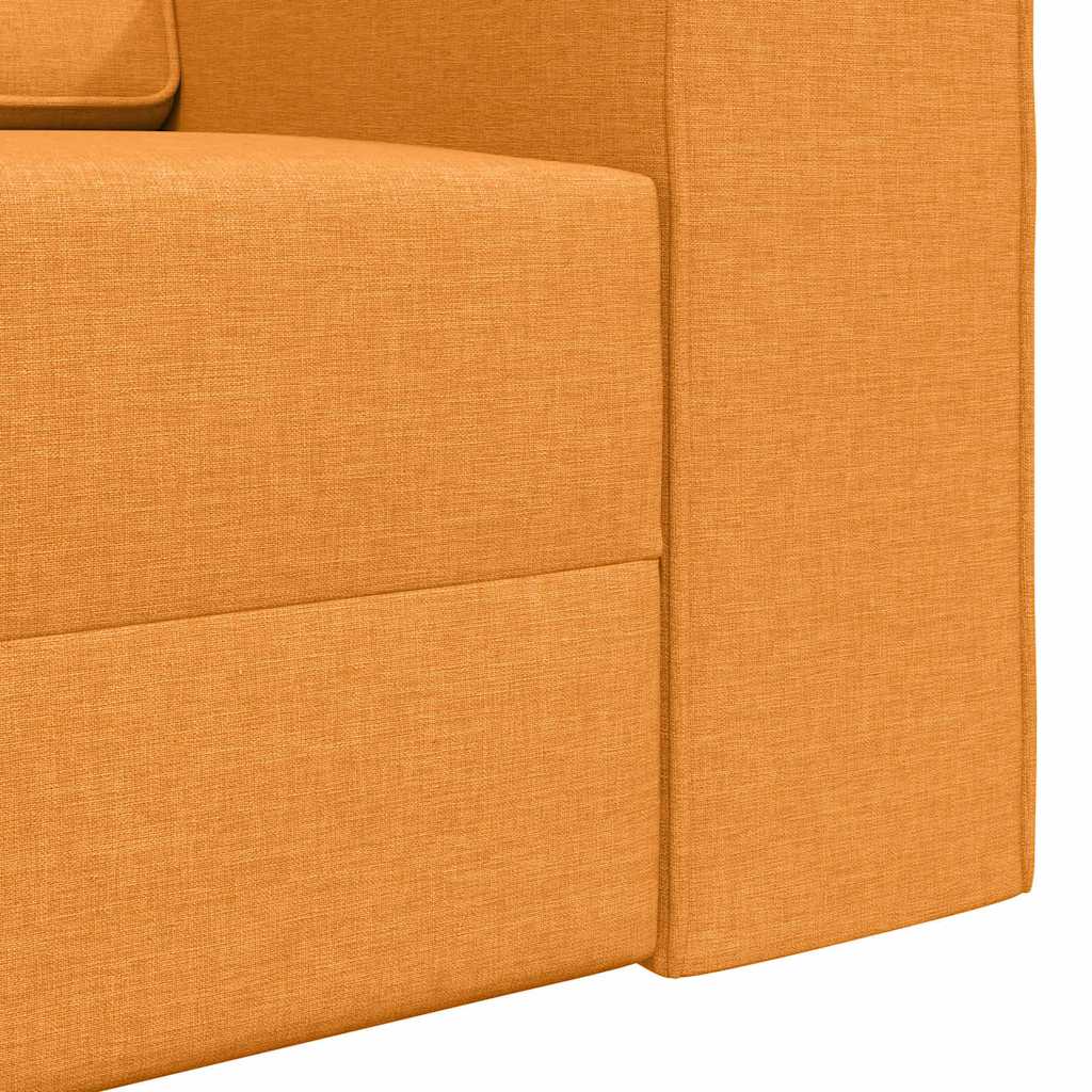 Floor Sofa Bed Dark yellow 245 x 78 x 77 cm Fabric